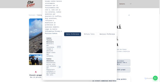 Security scan screenshot of https://etna-explore.pages.dev/it/escursioni/escursione-trekking-crateri-sommitali-vulcano-etna/