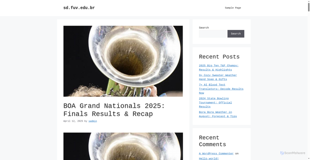 Security scan screenshot of https://sd.fuv.edu.br/boa-grand-nationals-2025-results-finals/