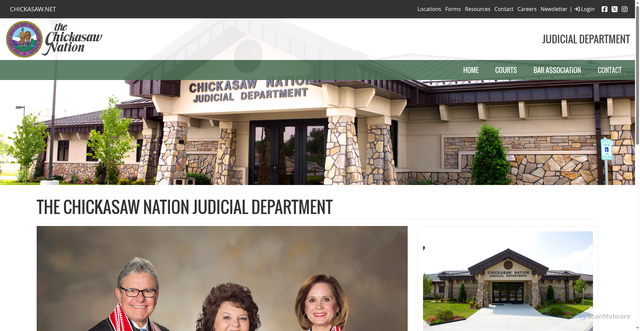 Security scan screenshot of https://judicial.chickasaw.net/