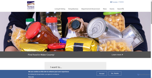 Security scan screenshot of https://www.wake.gov/