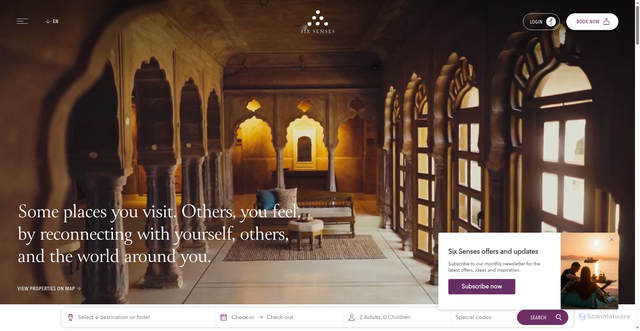 Security scan screenshot of https://sixsenses.com