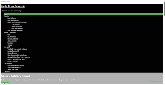 Security scan screenshot of https://maplegrovetownshipmi.gov/