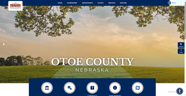 Security scan screenshot of https://otoecountyne.gov/