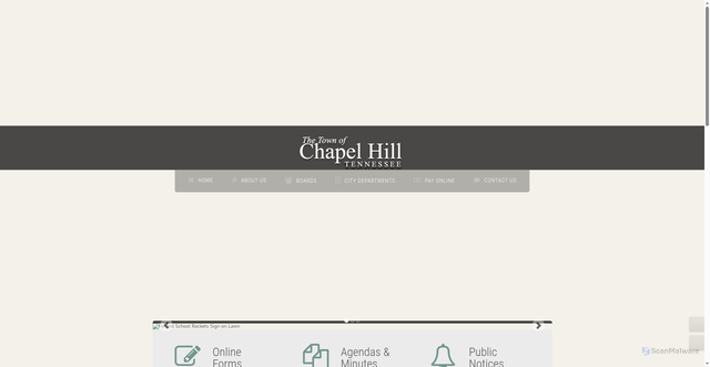 Security scan screenshot of https://townofchapelhilltn.gov/