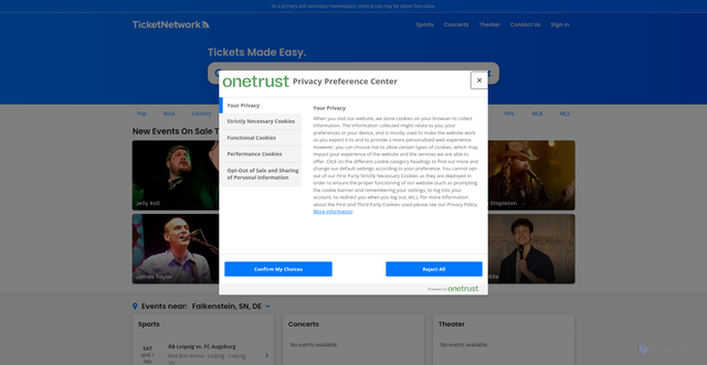 Security scan screenshot of https://www.ticketnetwork.com