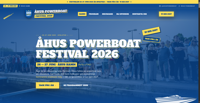 Security scan screenshot of https://ahuspowerboat.se