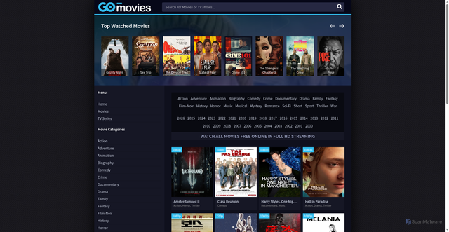 Security scan screenshot of https://moviesdl.net/films/