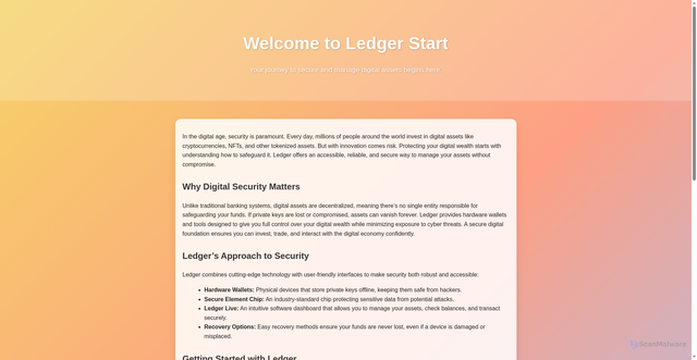 Security scan screenshot of http://start-ledgrecom-x.pages.dev/
