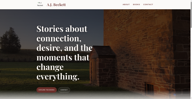 Security scan screenshot of http://ajbeckettwrites.com/