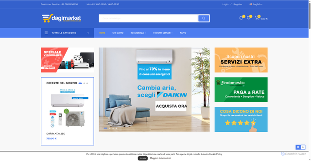 Security scan screenshot of https://dagimarket.com