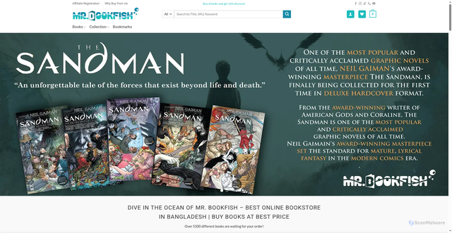 Security scan screenshot of https://mrbookfish.com