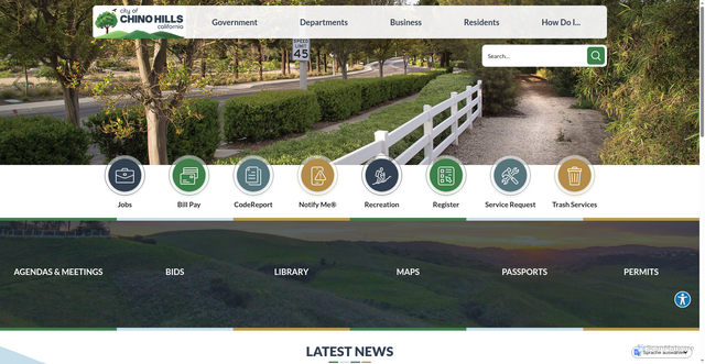 Security scan screenshot of https://chinohills.org
