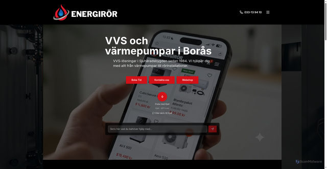 Security scan screenshot of https://xn--vrmepumpar-bors-0kb4a.se