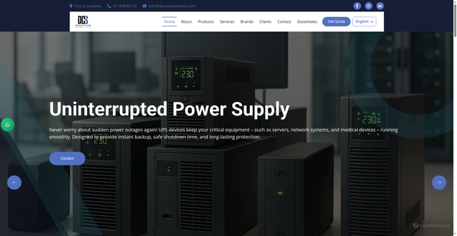Security scan screenshot of https://docucareservice.com/