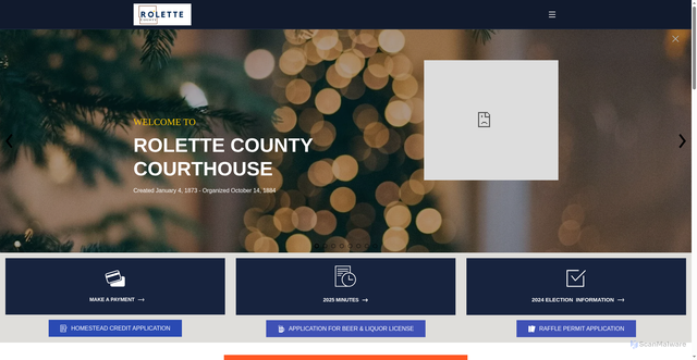 Security scan screenshot of https://rolettecountynd.gov/