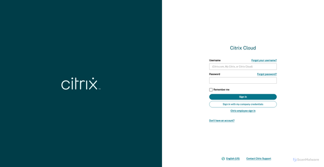 Security scan screenshot of https://selfserviceadminonboarding-direct-westeurope-release-a.citrixworkspacesapi.net