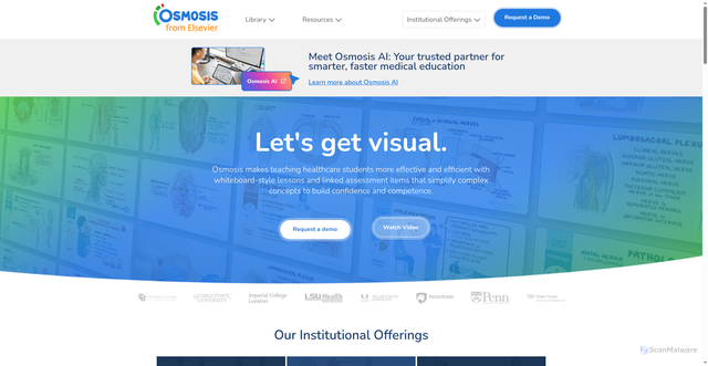Security scan screenshot of https://educators.osmosis.org
