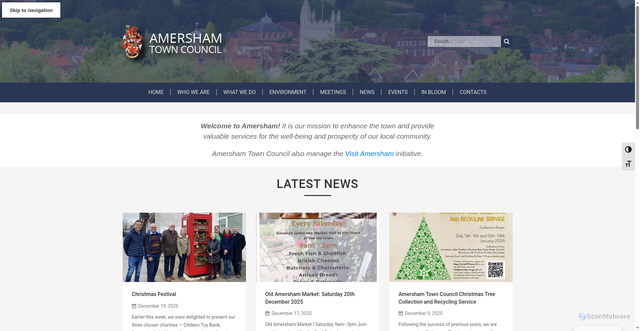 Security scan screenshot of https://amersham-tc.gov.uk/