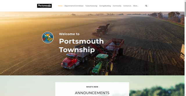 Security scan screenshot of https://www.portsmouthtownshipmi.gov/