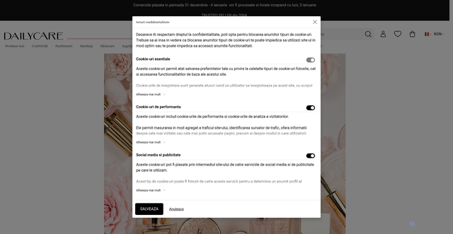 Security scan screenshot of https://dailycare.ro