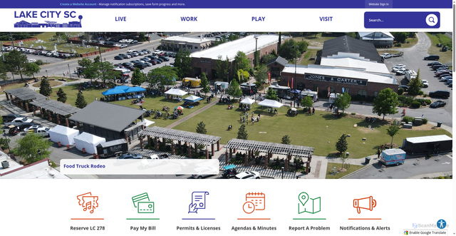 Security scan screenshot of https://lakecitysc.gov/