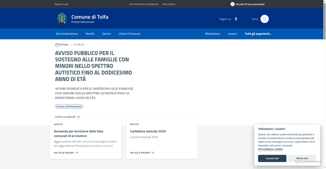 Security scan screenshot of https://www.comuneditolfa.it/