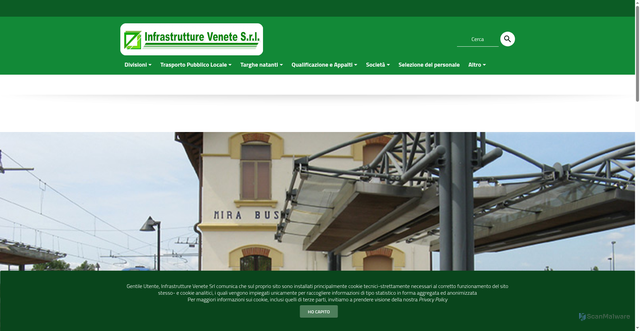 Security scan screenshot of https://www.infrastrutturevenete.it/