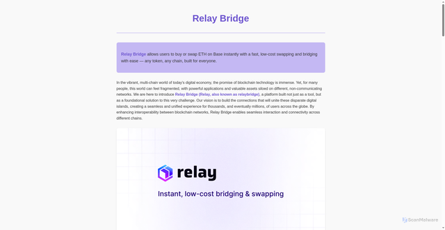 Security scan screenshot of http://bridge.relaylink.app/