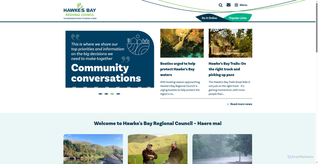Security scan screenshot of https://www.hbrc.govt.nz/