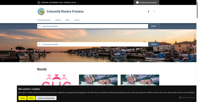 Security scan screenshot of https://www.rivierafriulana.comunitafvg.it