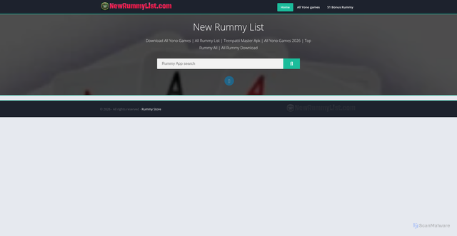 Security scan screenshot of https://newrummylist.com/