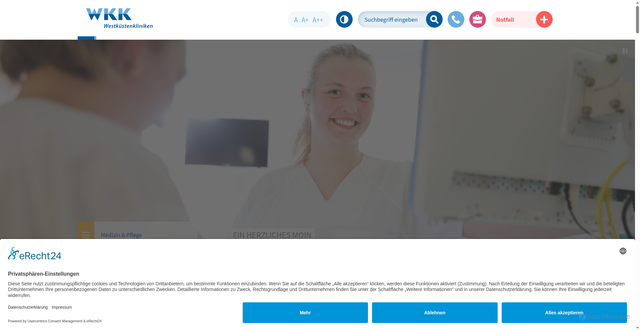 Security scan screenshot of http://www.wkk-online.de/