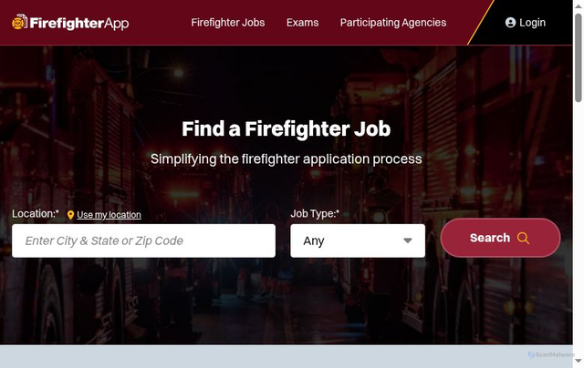 Security scan screenshot of https://www.firefighterapp.com/