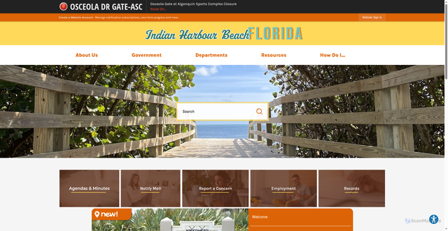Security scan screenshot of https://indianharbourbeach.gov/