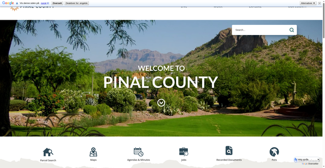 Security scan screenshot of https://www.pinal.gov/