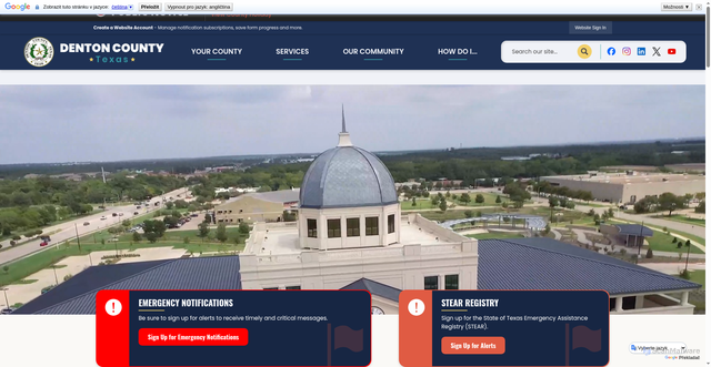 Security scan screenshot of https://www.dentoncounty.gov/