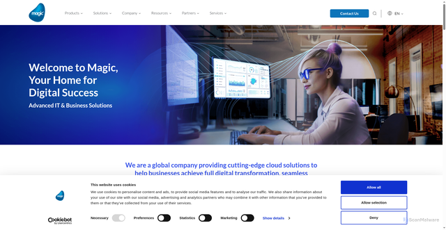 Security scan screenshot of https://www.magicsoftware.com/