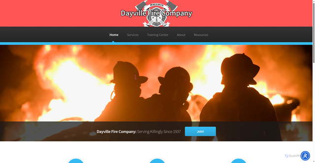 Security scan screenshot of https://dayvillefire.gov/