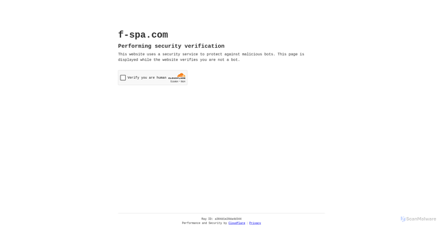 Security scan screenshot of https://f-spa.com