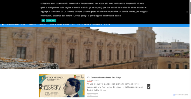 Security scan screenshot of https://www.provincia.le.it/