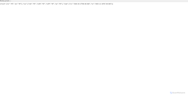 Security scan screenshot of https://getdata-v2-311269918407.europe-west3.run.app