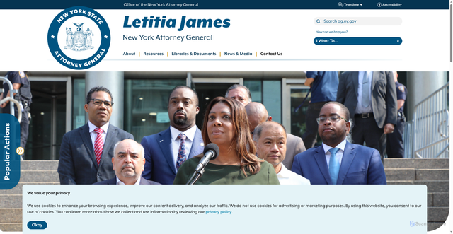 Security scan screenshot of https://ag.ny.gov