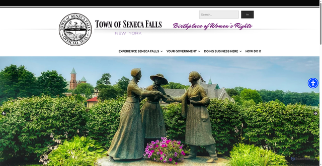 Security scan screenshot of https://senecafalls.gov/