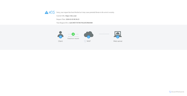 Security scan screenshot of https://xkw.com
