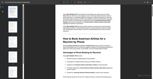 Security scan screenshot of https://maxtransit.org/wp-content/uploads/fsqm-files/gGHsO3zW34zhCigIhow_to_book_american_airlines_for_spring_break.pdf