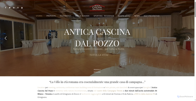 Security scan screenshot of https://cascinadalpozzo.it