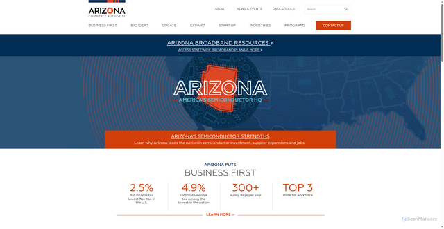 Security scan screenshot of https://www.azcommerce.com/