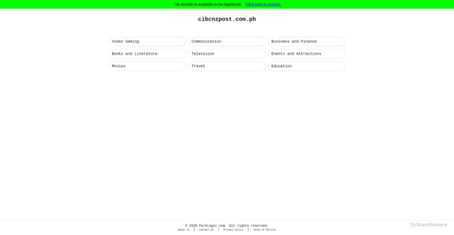 Security scan screenshot of cibcnzpost.com.ph