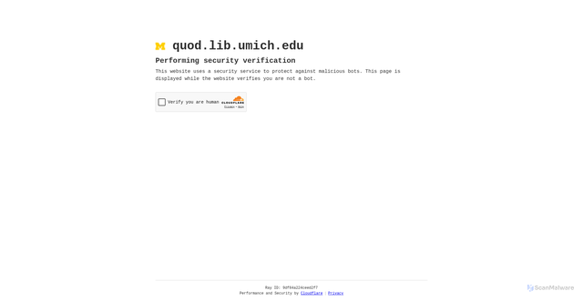 Security scan screenshot of https://quod.lib.umich.edu