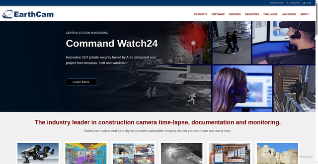 Security scan screenshot of https://earthcam.net
